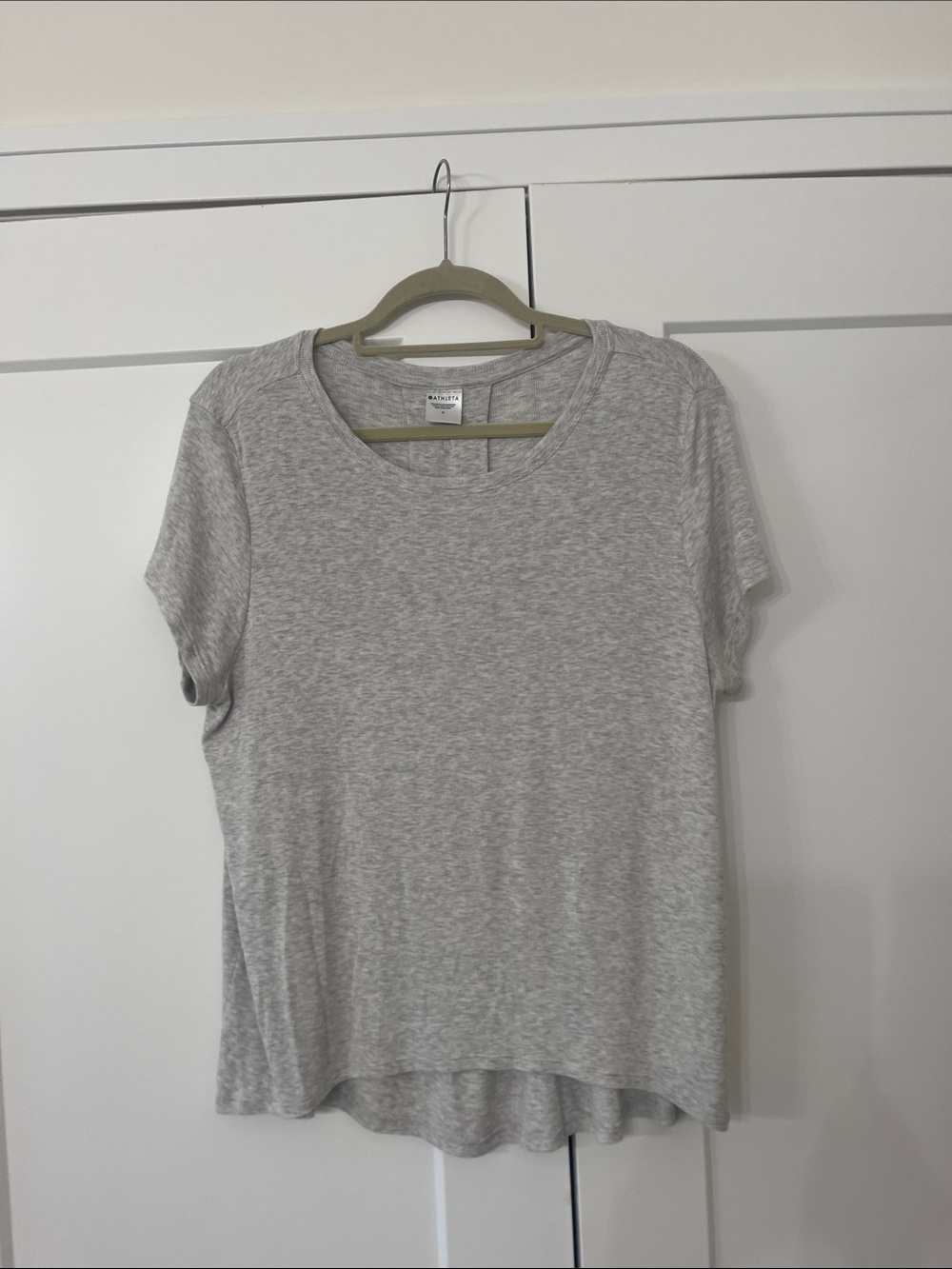 Athleta Heather Gray Scoop Neck Tee